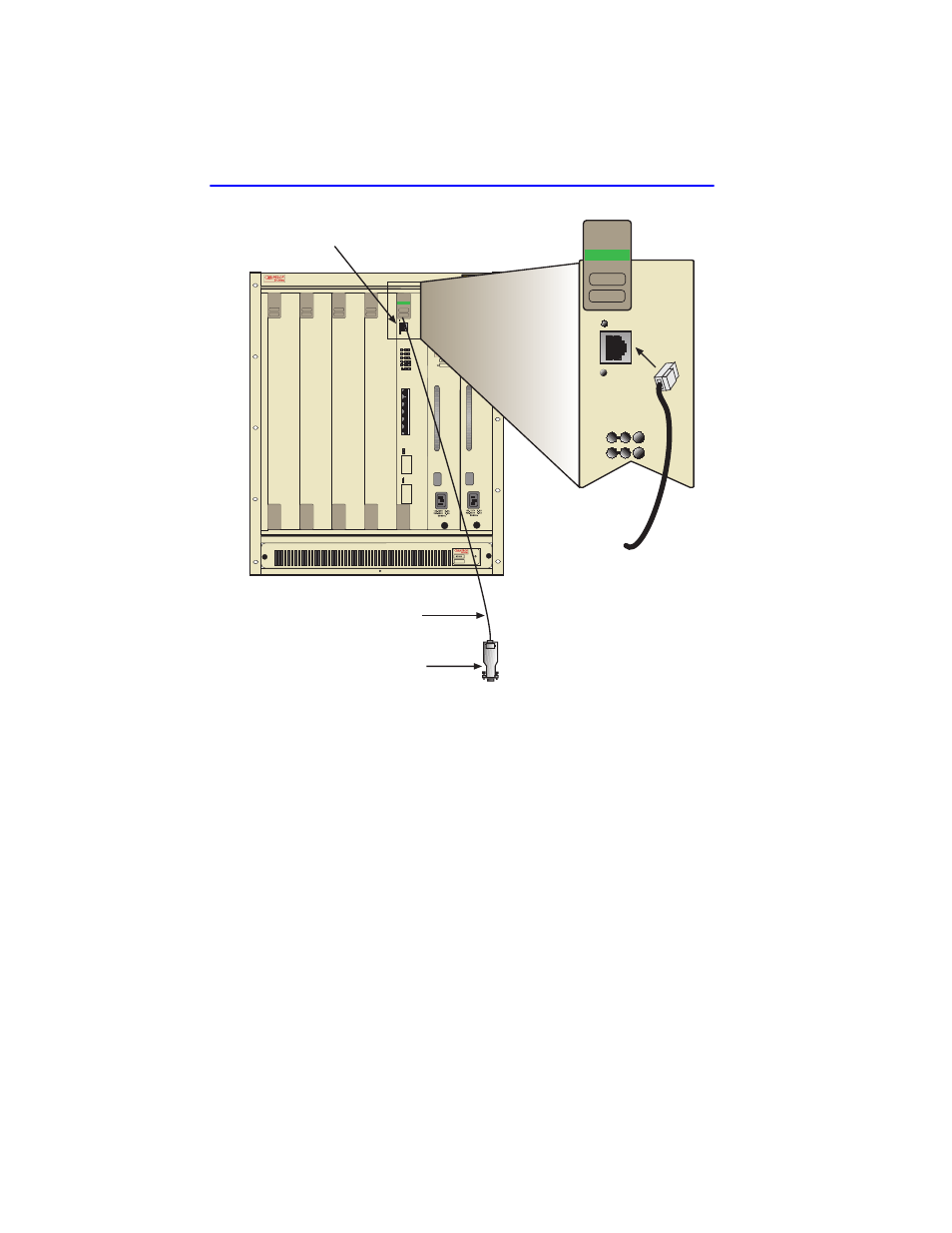 Figure 5-1 management terminal connection, Ethernet, Reset | Cabletron Systems Expansion module 6H122-08 User Manual | Page 48 / 170