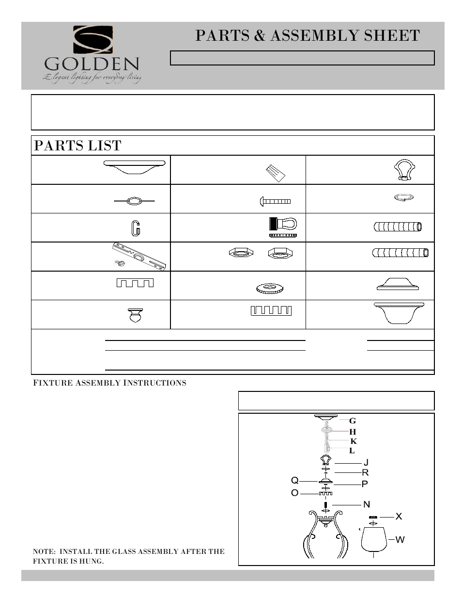 Golden Lighting 1089-9 RSB-PRL User Manual | 3 pages