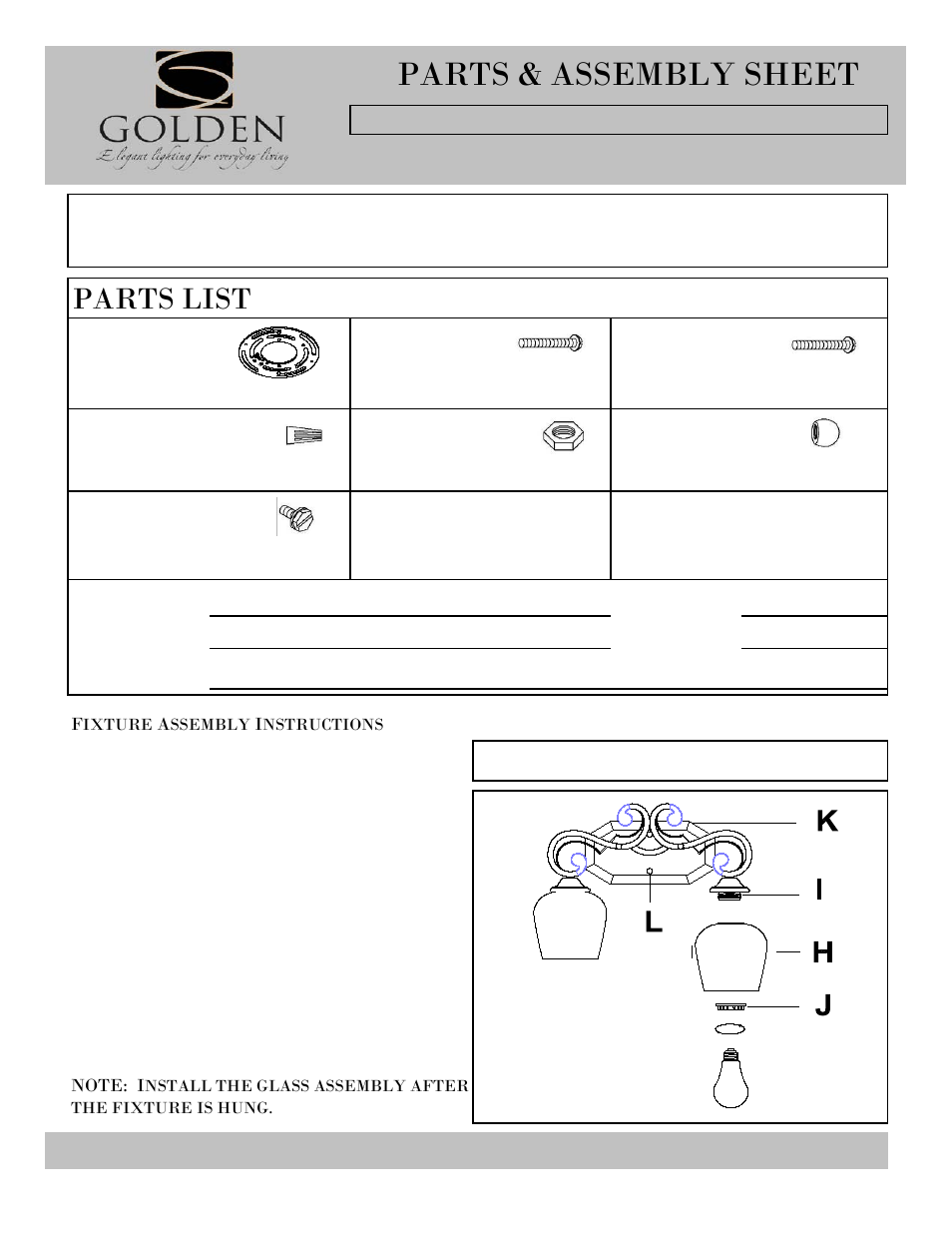 Golden Lighting 1089-BA2 RSB-PRL User Manual | 3 pages