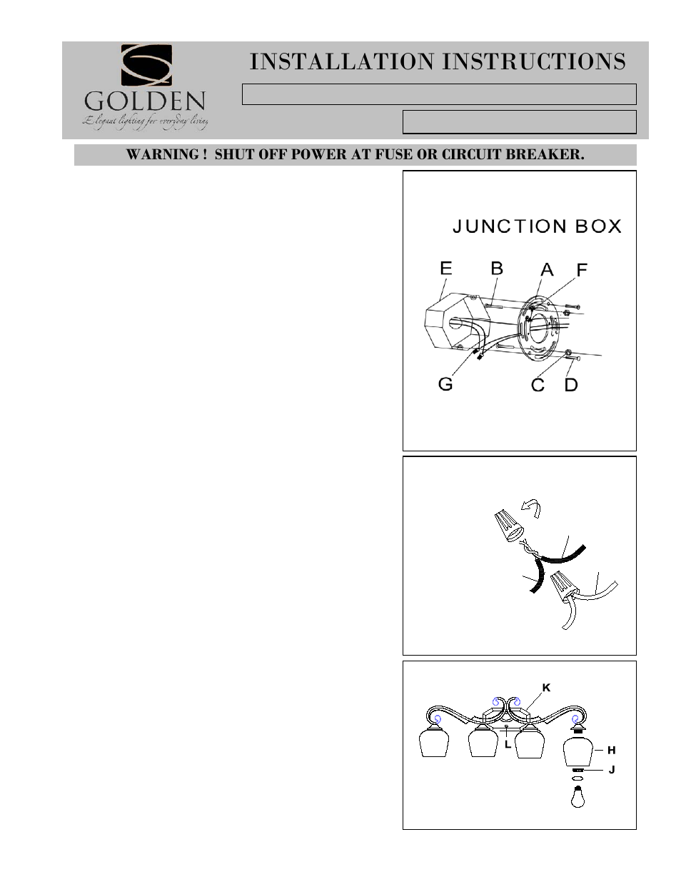 1089-ba4-i, Installation instructions | Golden Lighting 1089-BA4 RSB-PRL User Manual | Page 2 / 3