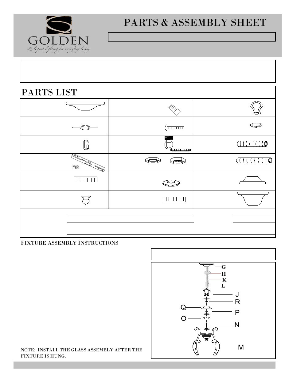 Golden Lighting 1089-D5 RSB-PRL User Manual | 3 pages