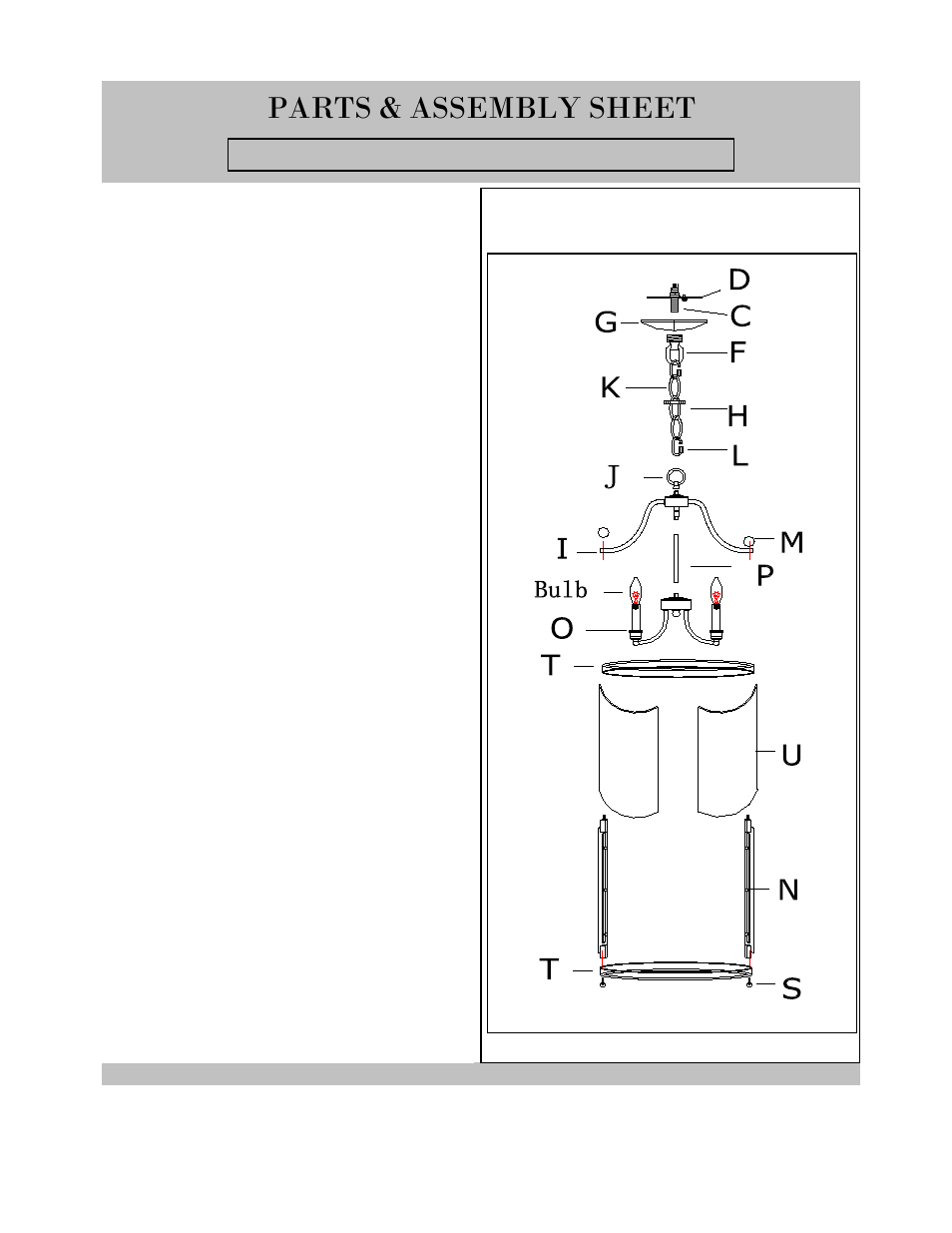 1157-6-b, Parts & assembly sheet | Golden Lighting 1157-6P AB User Manual | Page 2 / 3