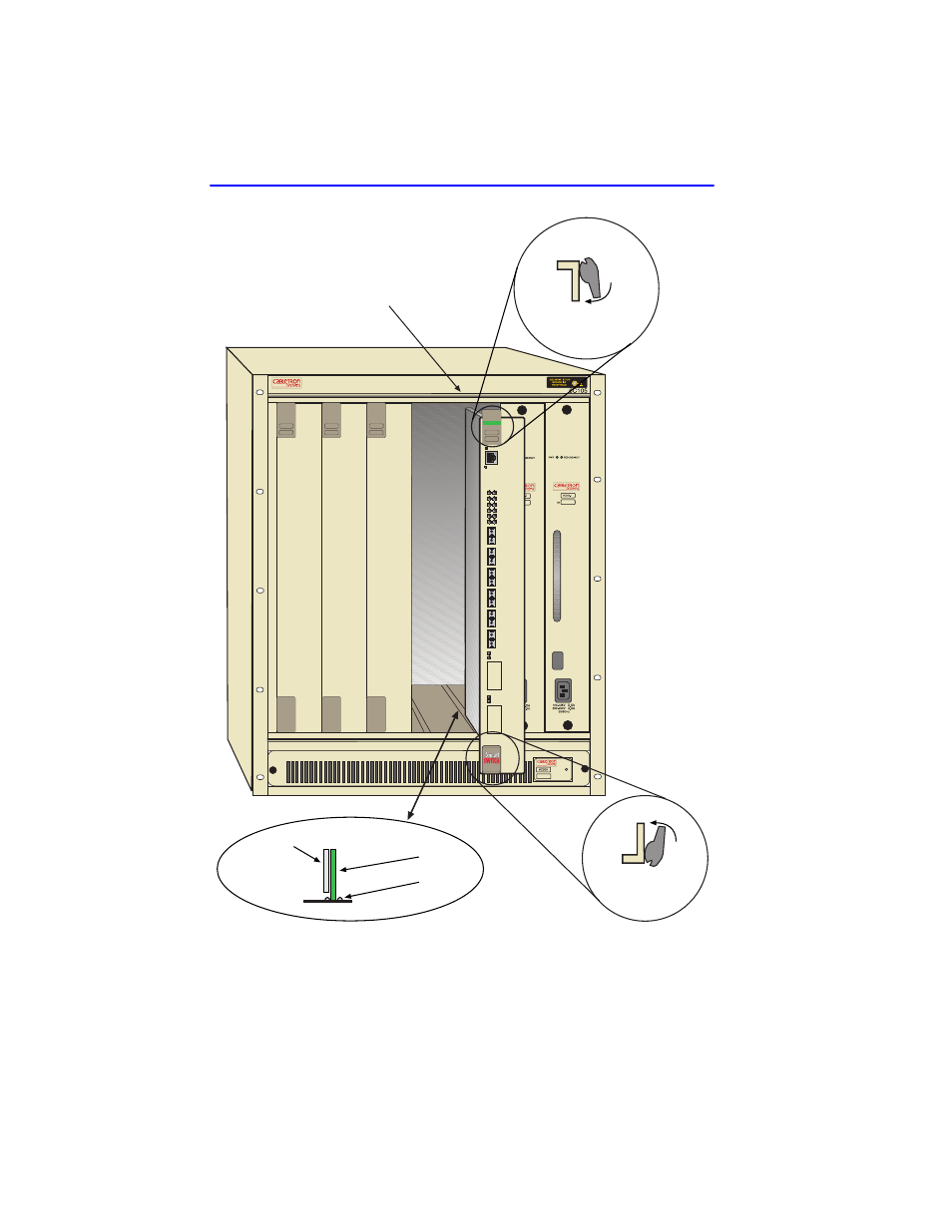 Figure 3-1, Er to, Figure 3-1 installing an interface module | Plastic locking tab slot number | Cabletron Systems 6H129-08 User Manual | Page 30 / 172