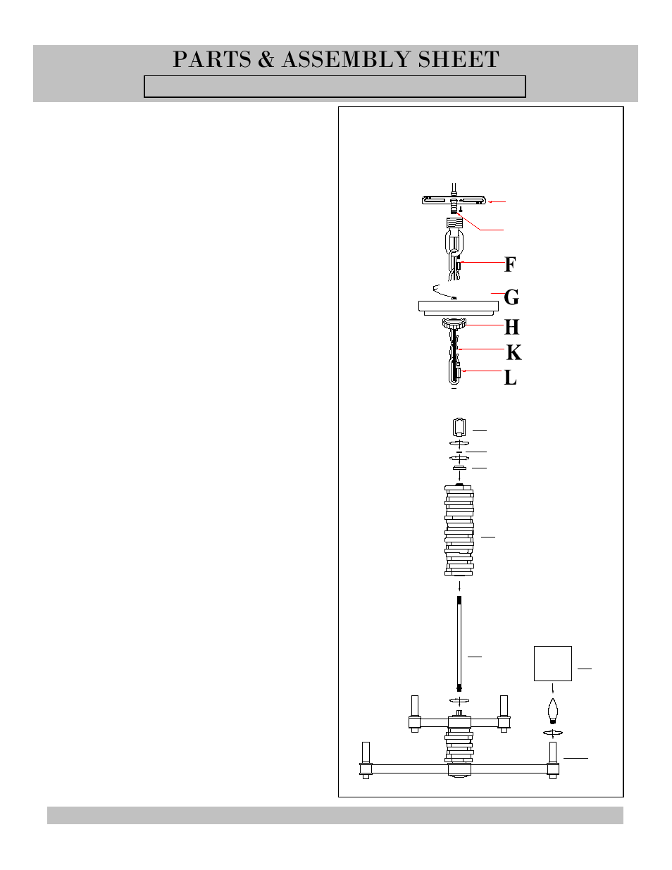 Parts & assembly sheet | Golden Lighting 1212-9 AB User Manual | Page 2 / 3