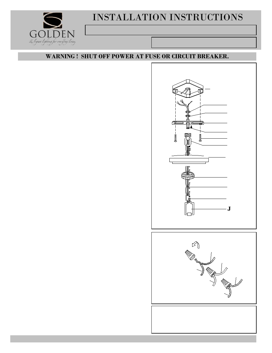 1212-chandelier-i, Installation instructions, Lb c a | Golden Lighting 1212-M3 AB User Manual | Page 3 / 3