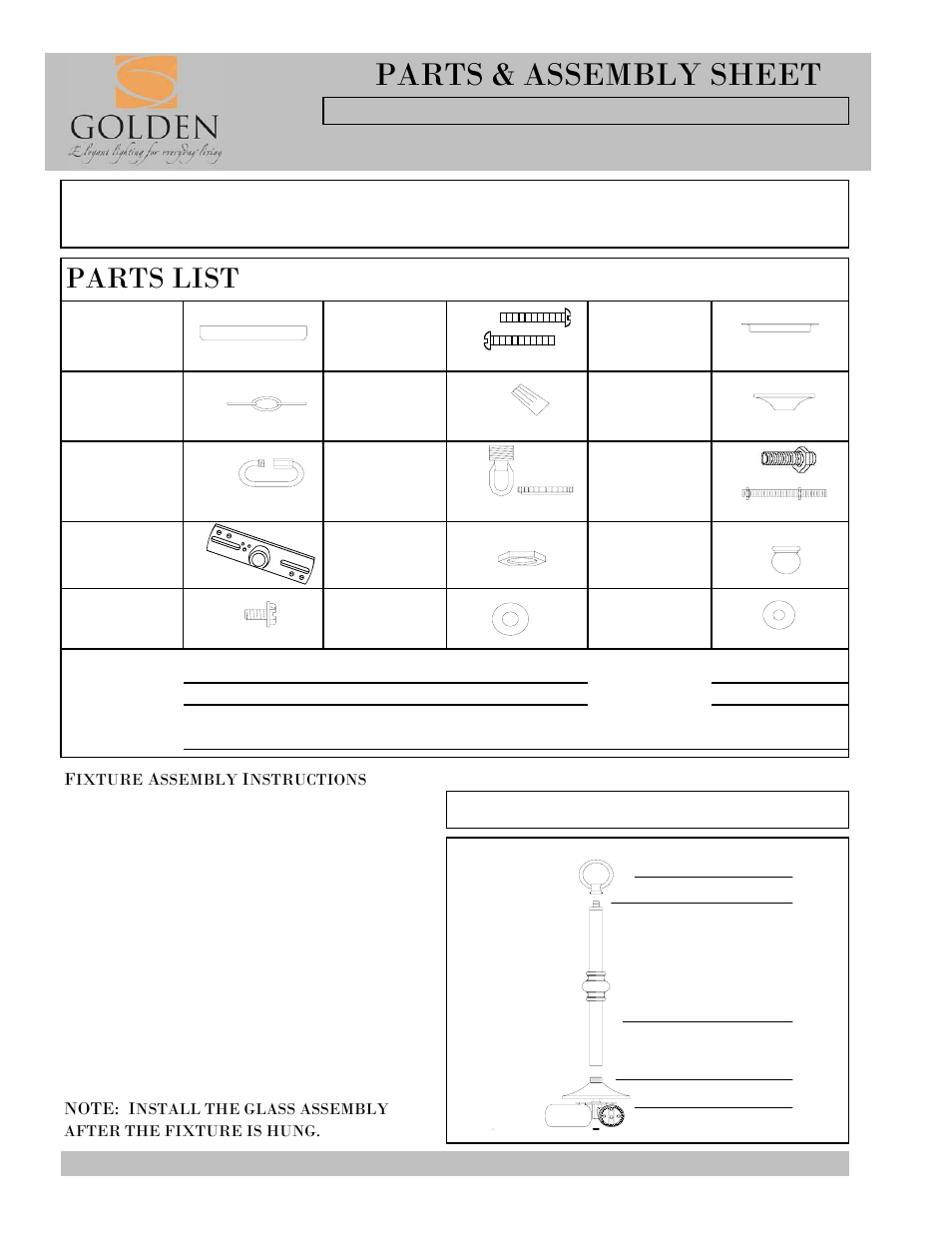 Golden Lighting 1264-3P PW User Manual | 3 pages