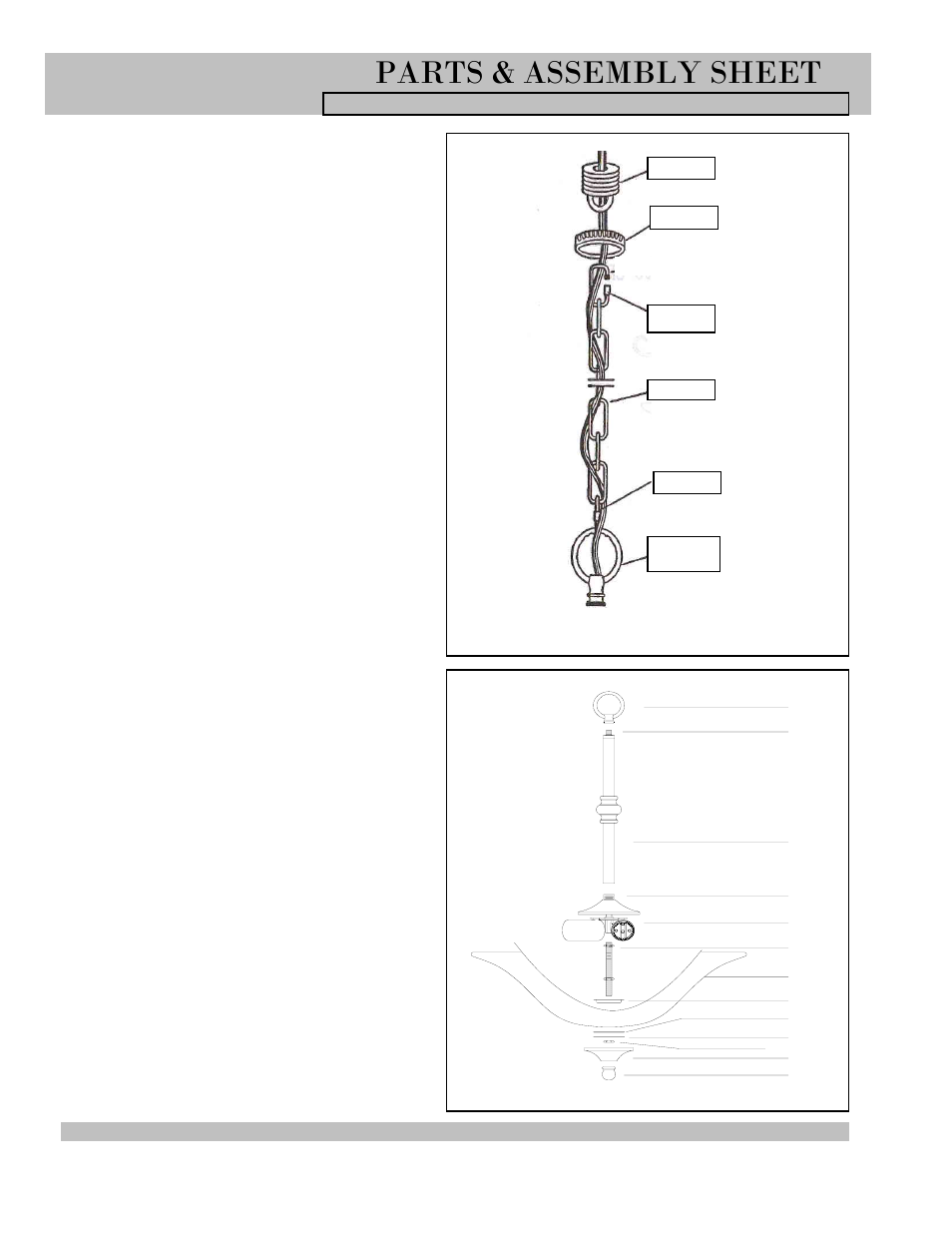 Parts & assembly sheet | Golden Lighting 1264-3P PW User Manual | Page 2 / 3