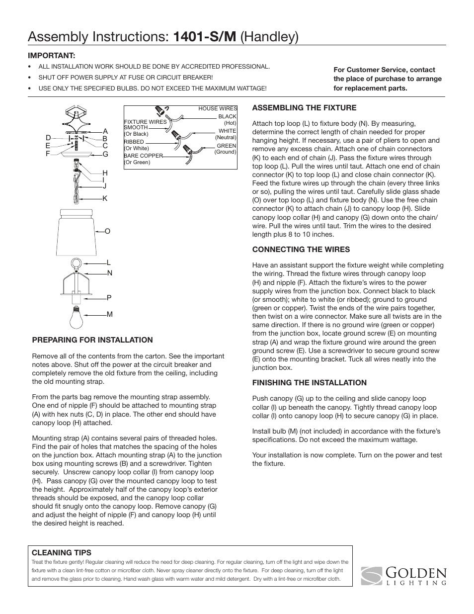 Golden Lighting 1401-S RBZ User Manual | 1 page