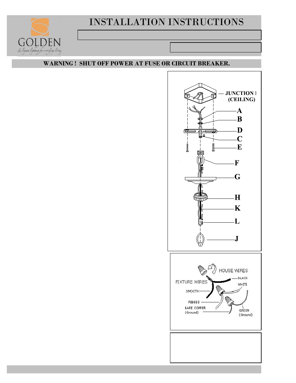 1425-chand-i, Installation instructions | Golden Lighting 1425-3P WG User Manual | Page 3 / 3