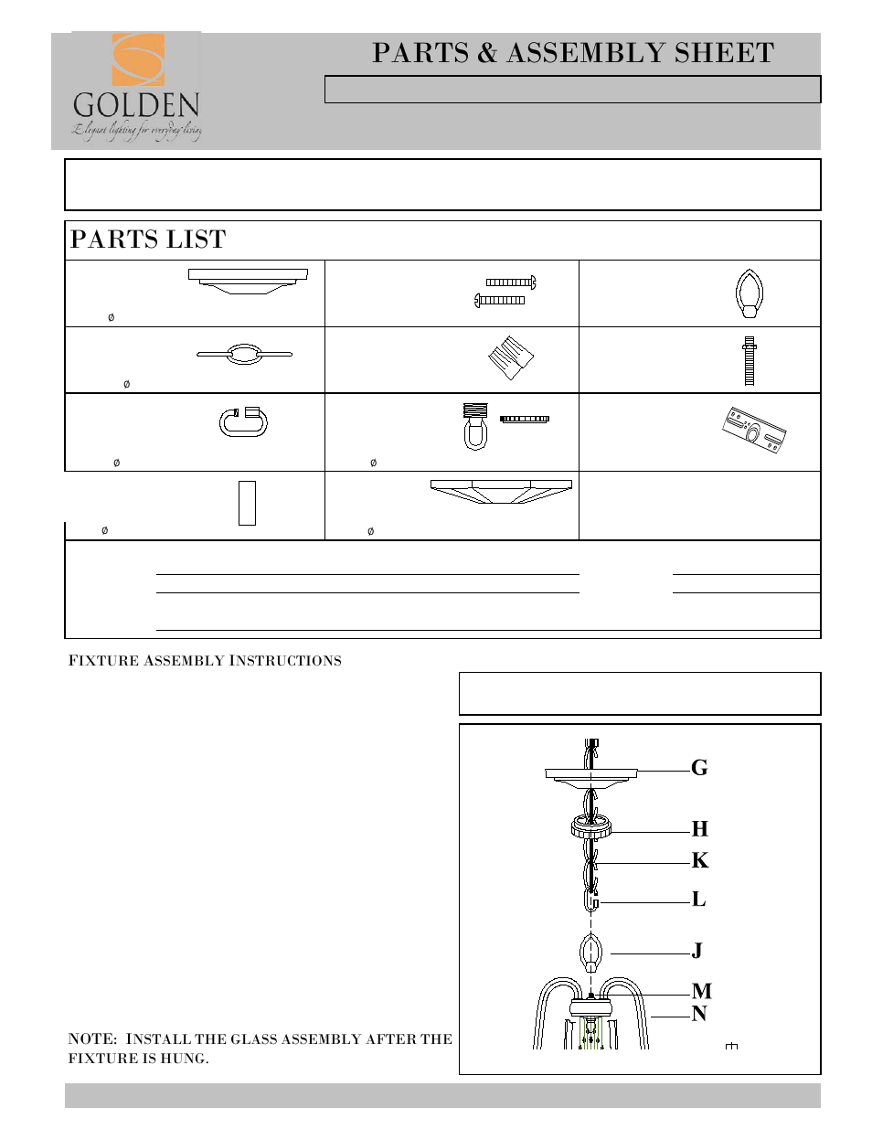 Golden Lighting 1425-5 WG User Manual | 3 pages