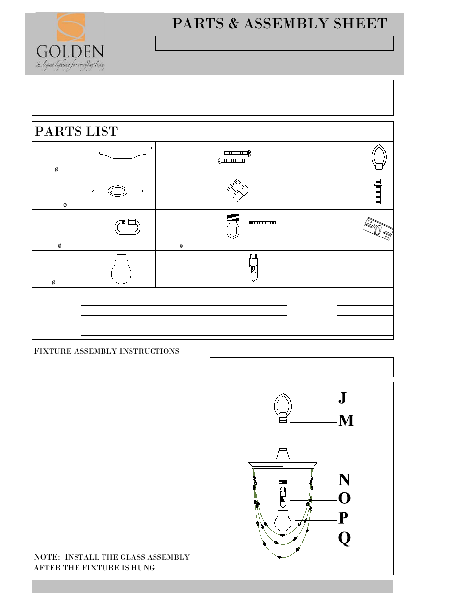 Golden Lighting 1425-M1L WG User Manual | 3 pages