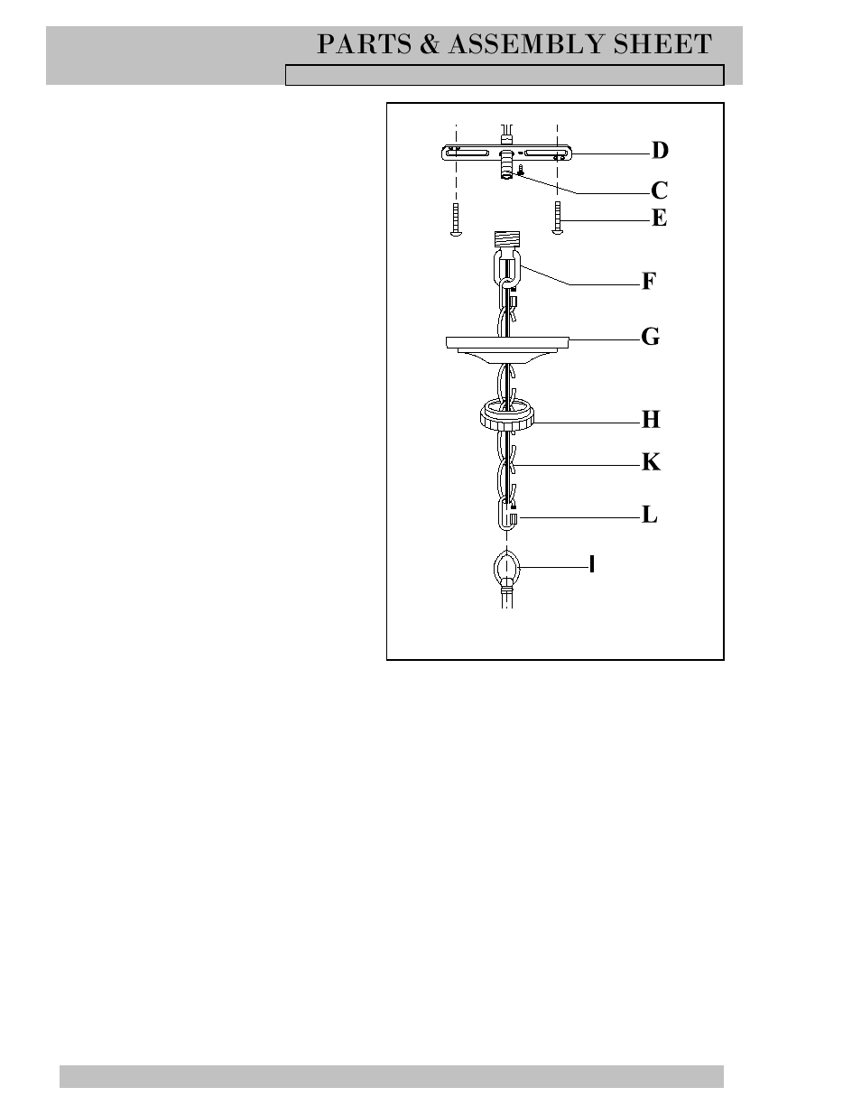 Parts & assembly sheet | Golden Lighting 1425-M1L WG User Manual | Page 2 / 3