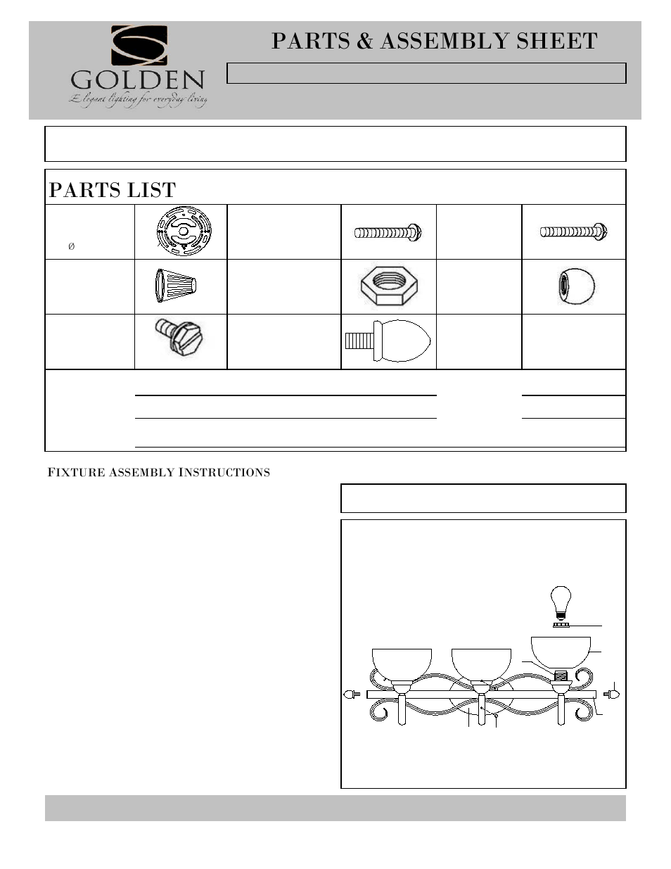 Golden Lighting 1567-BA3 PC User Manual | 2 pages