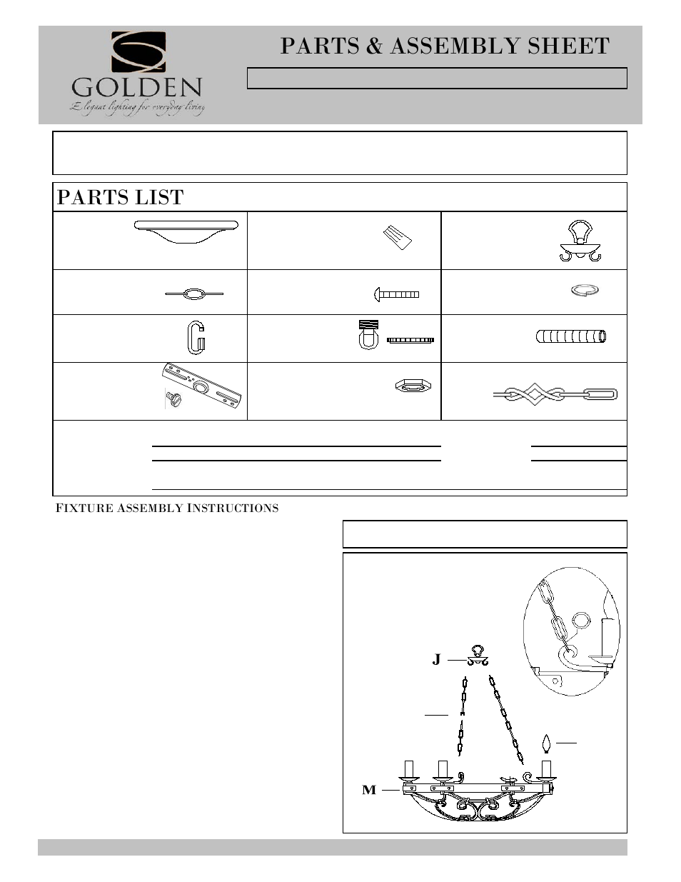 Golden Lighting 1821-6 BI User Manual | 3 pages