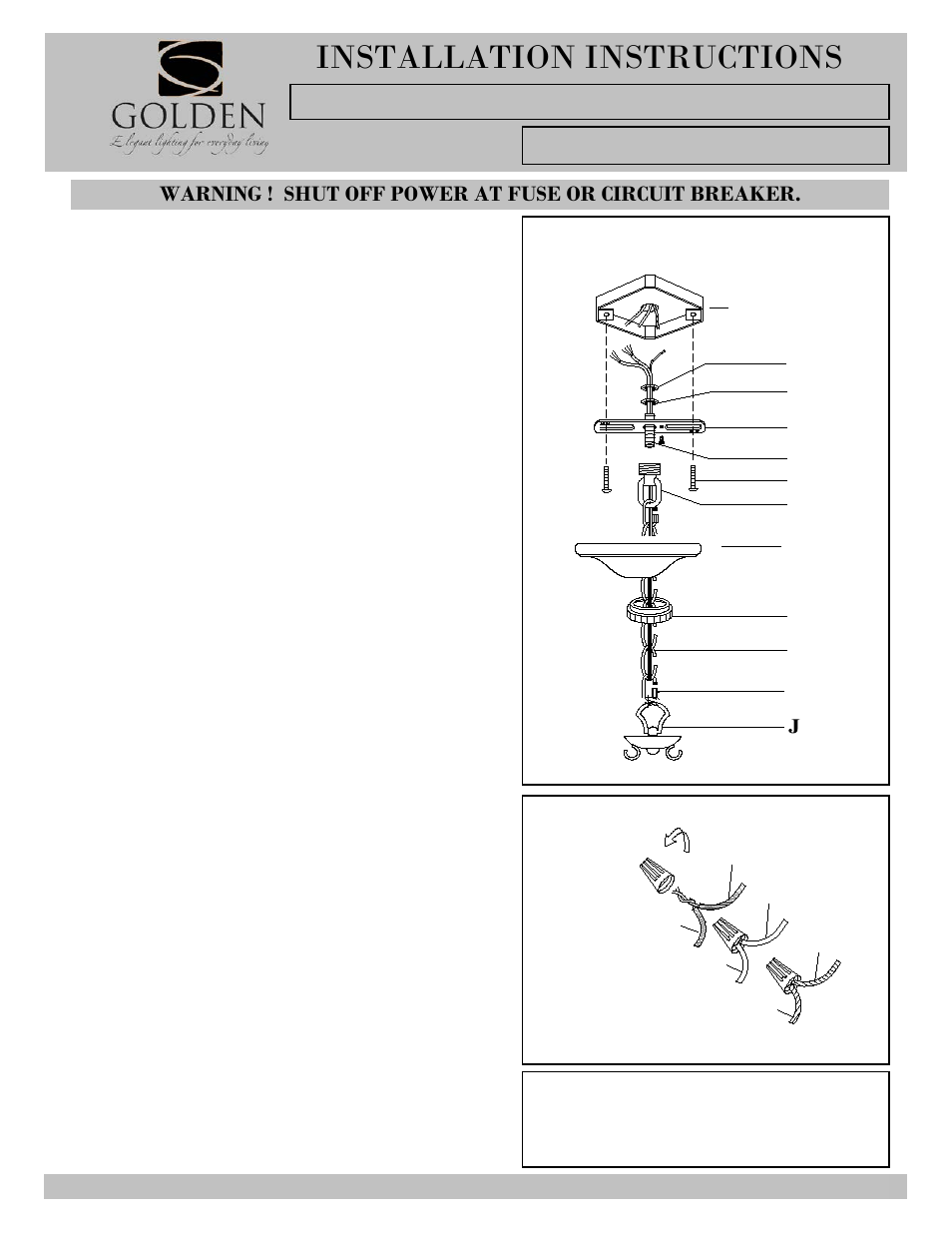 1821-chandelier-i, Installation instructions, Lb c a | Golden Lighting 1821-6 BI User Manual | Page 3 / 3