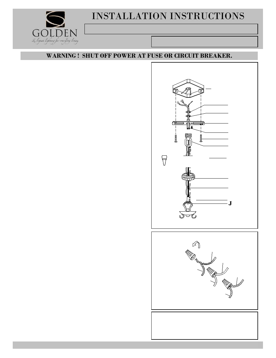 1821-chandelier-i, Installation instructions, Lb c a | Golden Lighting 1821-9 BI User Manual | Page 3 / 3