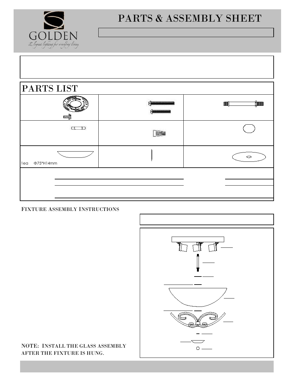 Golden Lighting 1821-FM BI User Manual | 2 pages