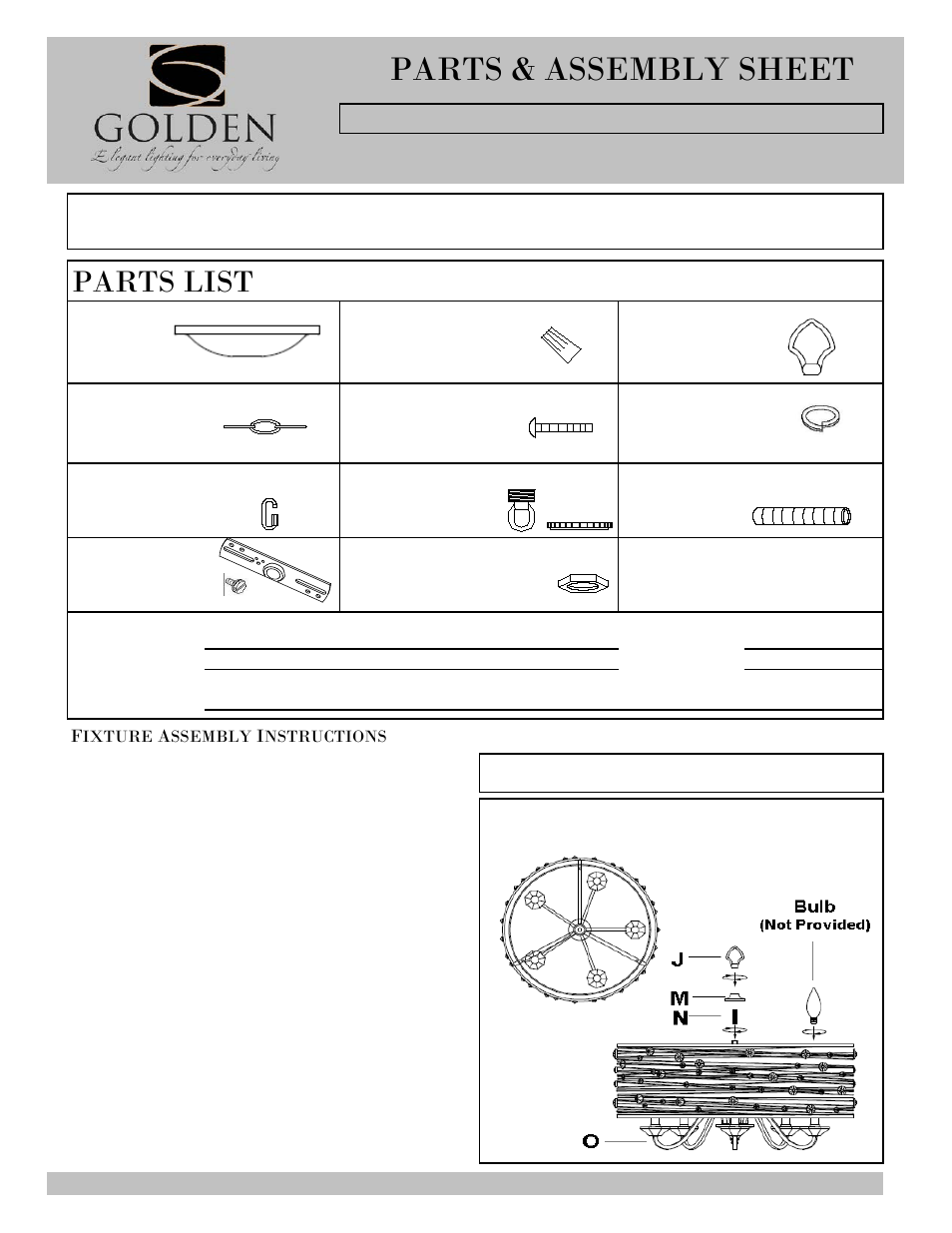 Golden Lighting 1993-5 PS User Manual | 3 pages