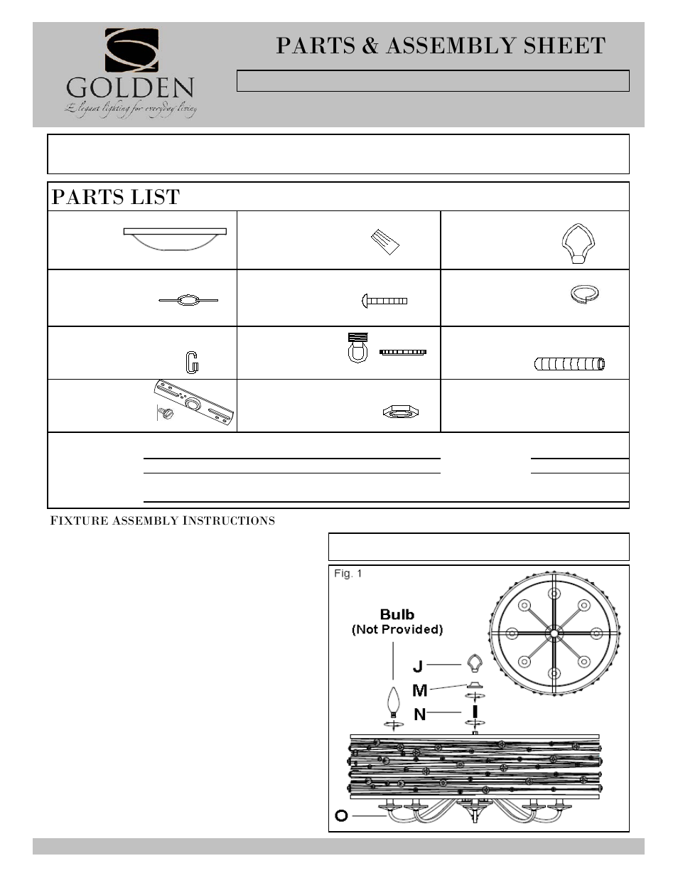 Golden Lighting 1993-8 PS User Manual | 3 pages