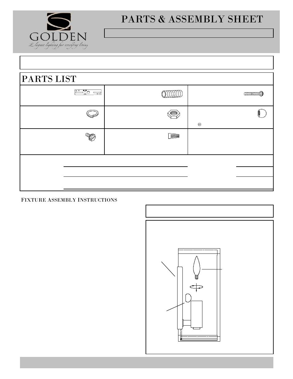 Golden Lighting 1993-WSC PS User Manual | 2 pages