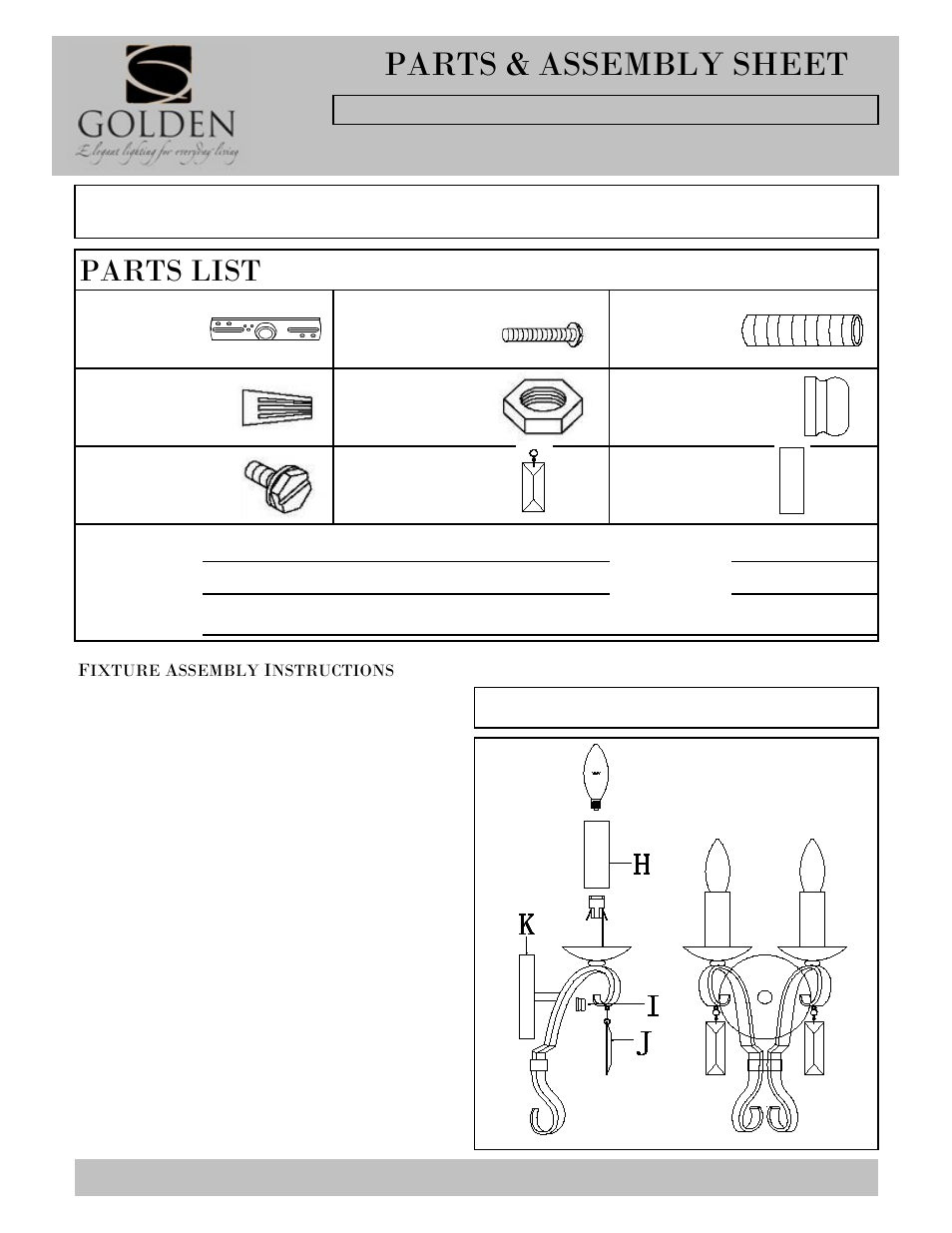 Golden Lighting 2049-4P FB User Manual | 2 pages