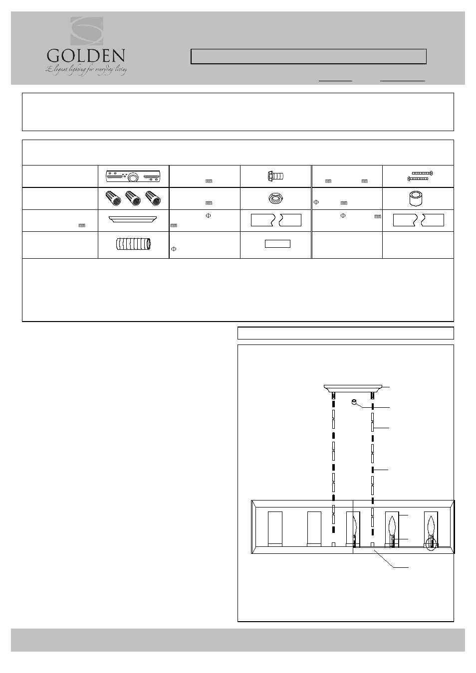 Golden Lighting 2073-LP WG User Manual | 2 pages