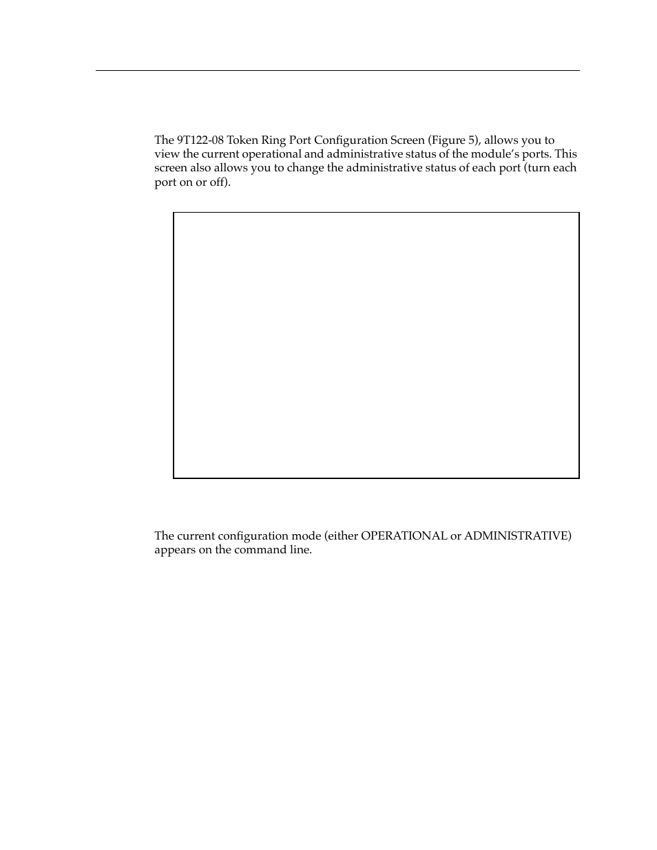 Token ring port configuration | Cabletron Systems Expansion module 9T122-08 User Manual | Page 17 / 36