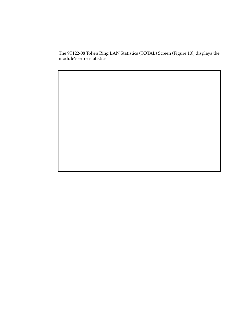 Token ring lan statistics | Cabletron Systems Expansion module 9T122-08 User Manual | Page 31 / 36