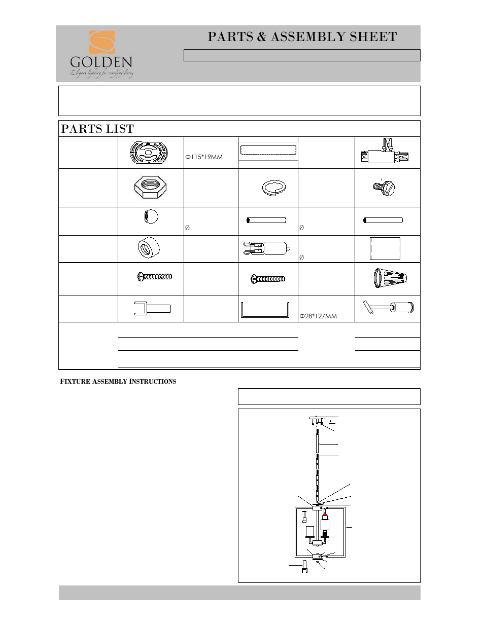 Golden Lighting 2081-5 CH User Manual | 2 pages