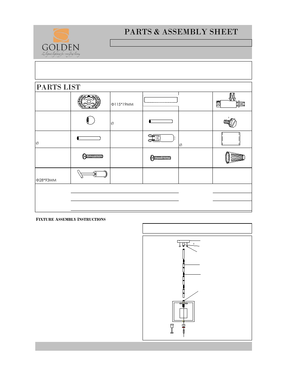 Golden Lighting 2081-M1L CH User Manual | 2 pages
