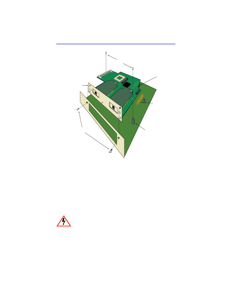 2 installing an hsim in a standalone hub, Installing an hsim in a standalone hub -7, Figure 2-4 | Installing an hsim hsim-f6 user’s guide 2-7 | Cabletron Systems HSIM-F6 User Manual | Page 23 / 74