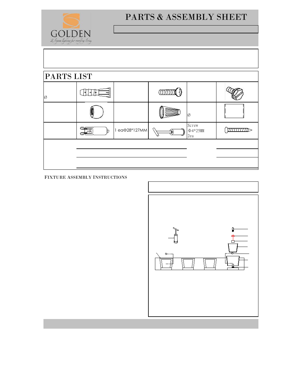 Golden Lighting 3030-BA4 CH User Manual | 2 pages