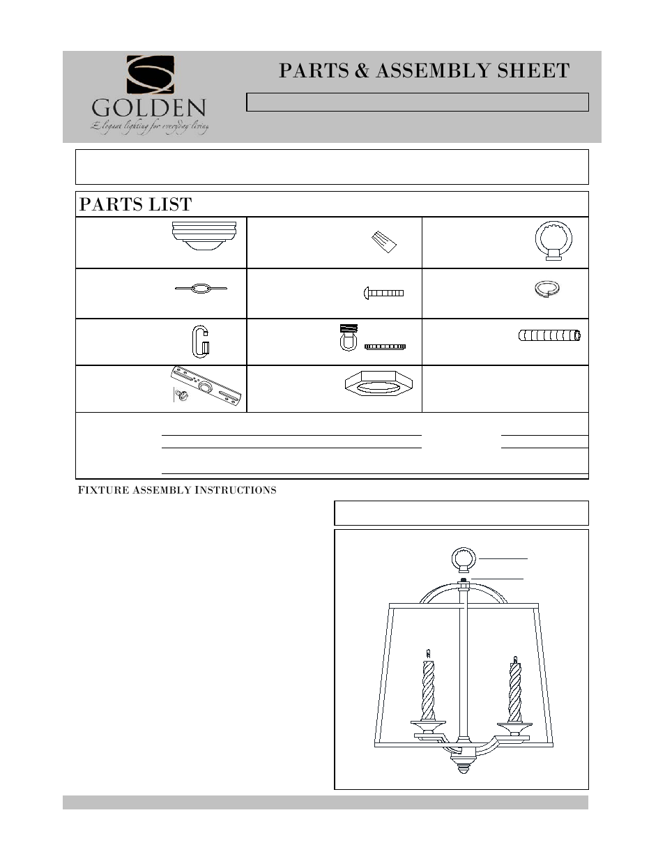 Golden Lighting 3071-6 GG User Manual | 3 pages