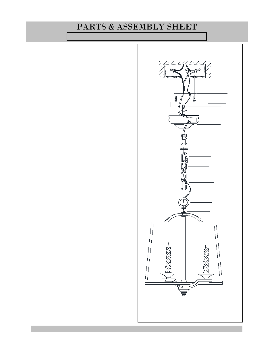 Parts & assembly sheet | Golden Lighting 3071-6 GG User Manual | Page 2 / 3