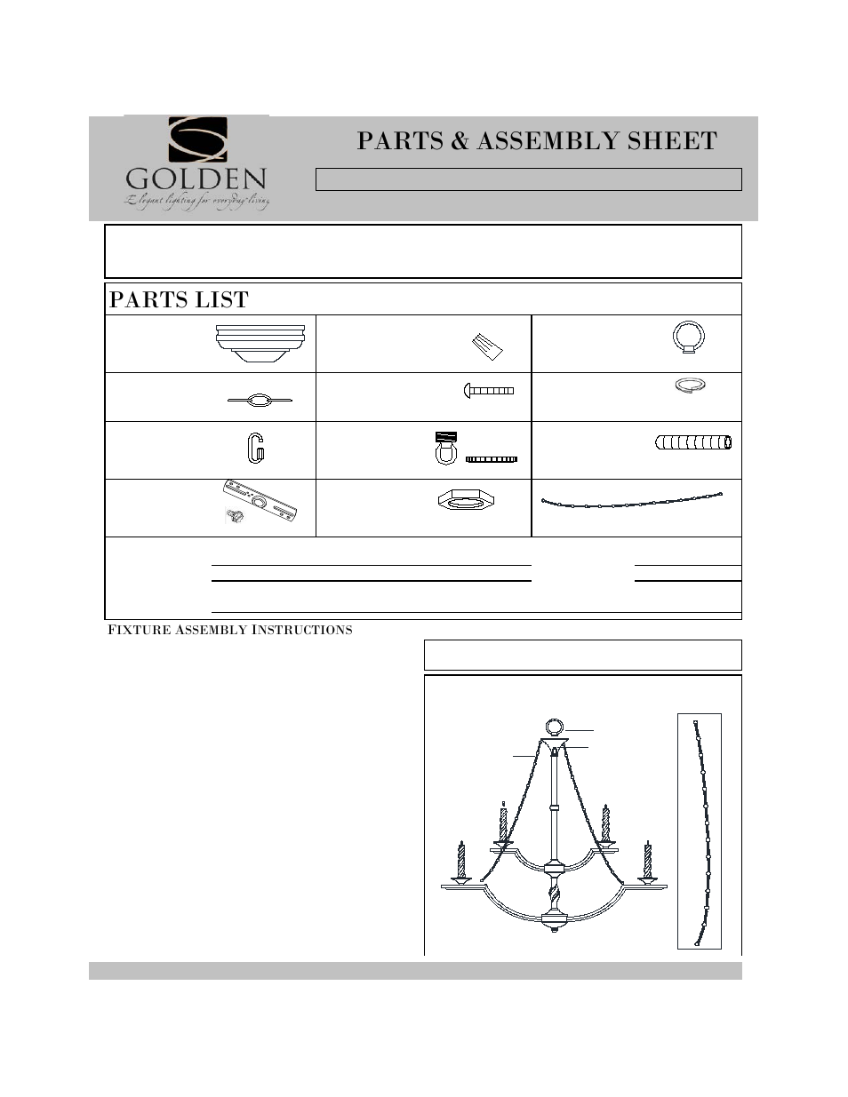 Golden Lighting 3071-9 GG User Manual | 3 pages