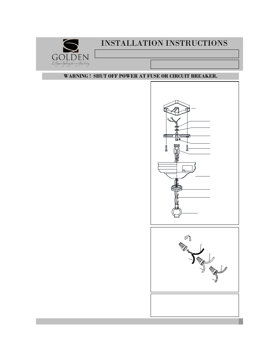 3071-9-ii, Installation instructions | Golden Lighting 3071-9 GG User Manual | Page 3 / 3