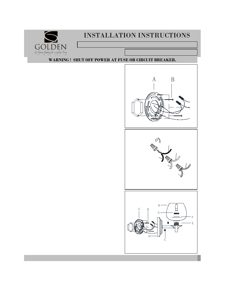 3071-ba1,ba2,ba3,ba4 gg-1, Installation instructions | Golden Lighting 3071-BA1 GG User Manual | Page 2 / 2