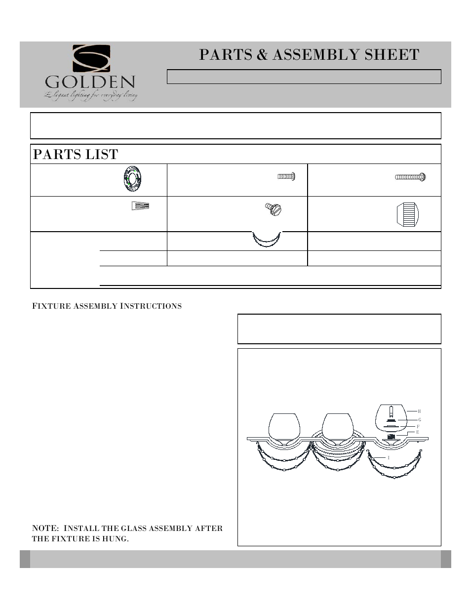 Golden Lighting 3071-BA3 GG User Manual | 2 pages