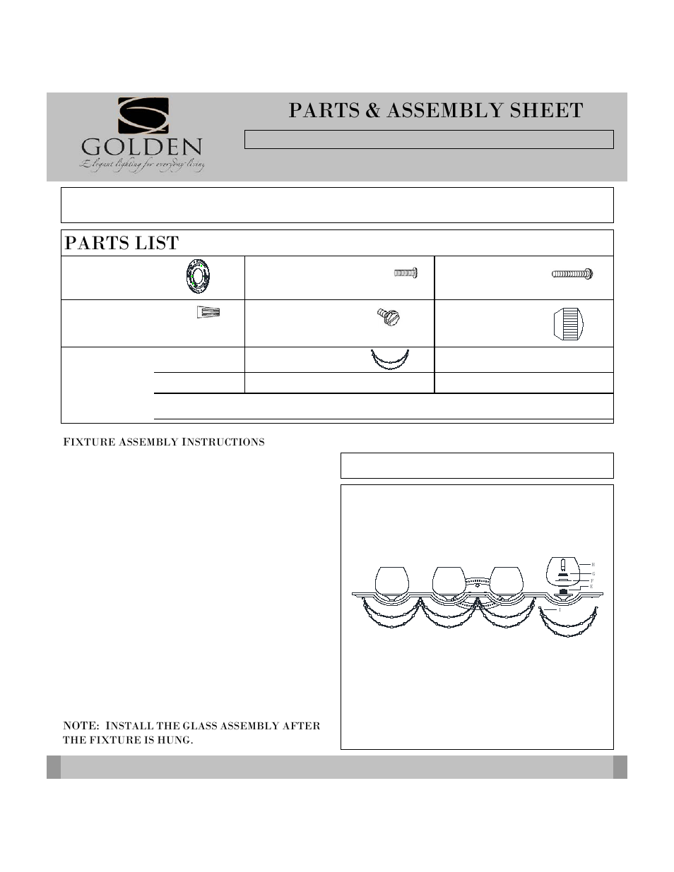Golden Lighting 3071-BA4 GG User Manual | 2 pages