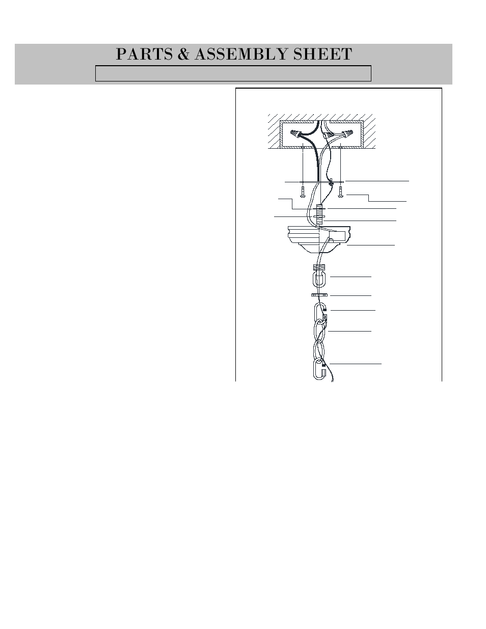 Parts & assembly sheet | Golden Lighting 3071-M1L GG User Manual | Page 3 / 5
