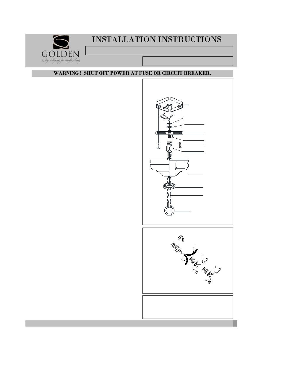 3071-m1l-ii, Installation instructions | Golden Lighting 3071-M1L GG User Manual | Page 5 / 5
