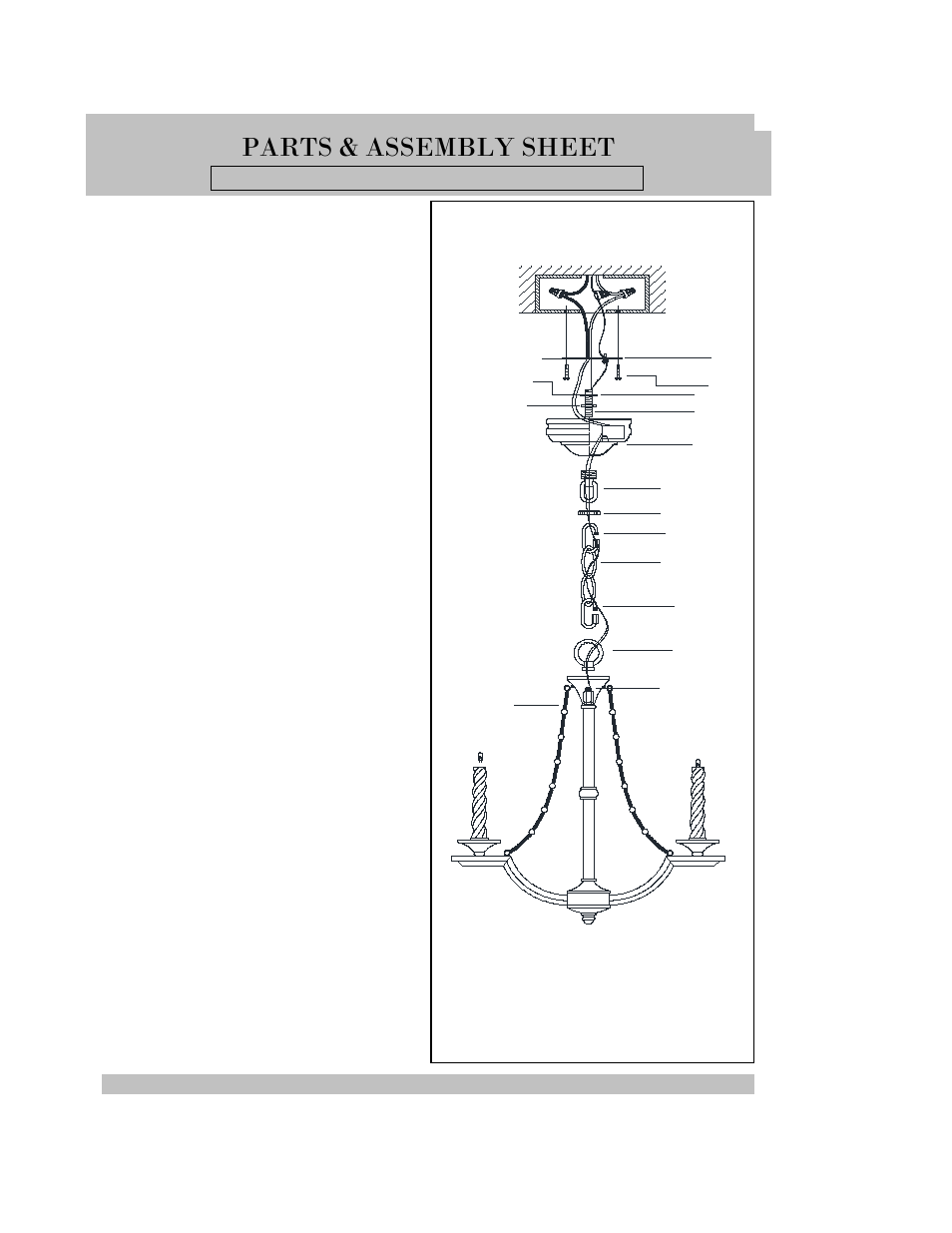 Parts & assembly sheet | Golden Lighting 3071-M3 GG User Manual | Page 2 / 3