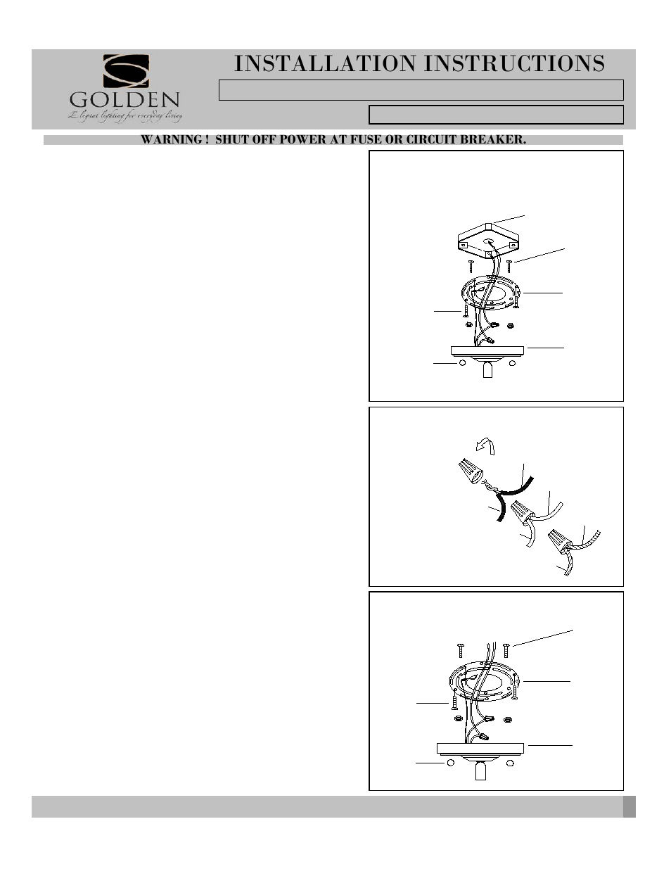 3082-m1l-b, Cb g a f, Installation instructions | Golden Lighting 3082-M1L PW User Manual | Page 2 / 2