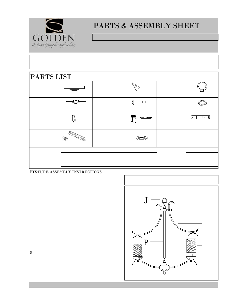 Golden Lighting 3082-M3/6/8 PW User Manual | 3 pages
