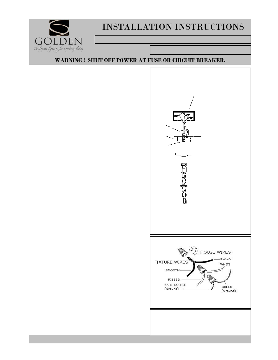 3082-m3,6,8-c, Eg c d b, Ak l h f | Installation instructions, Junction box (ceiling) | Golden Lighting 3082-M3/6/8 PW User Manual | Page 3 / 3