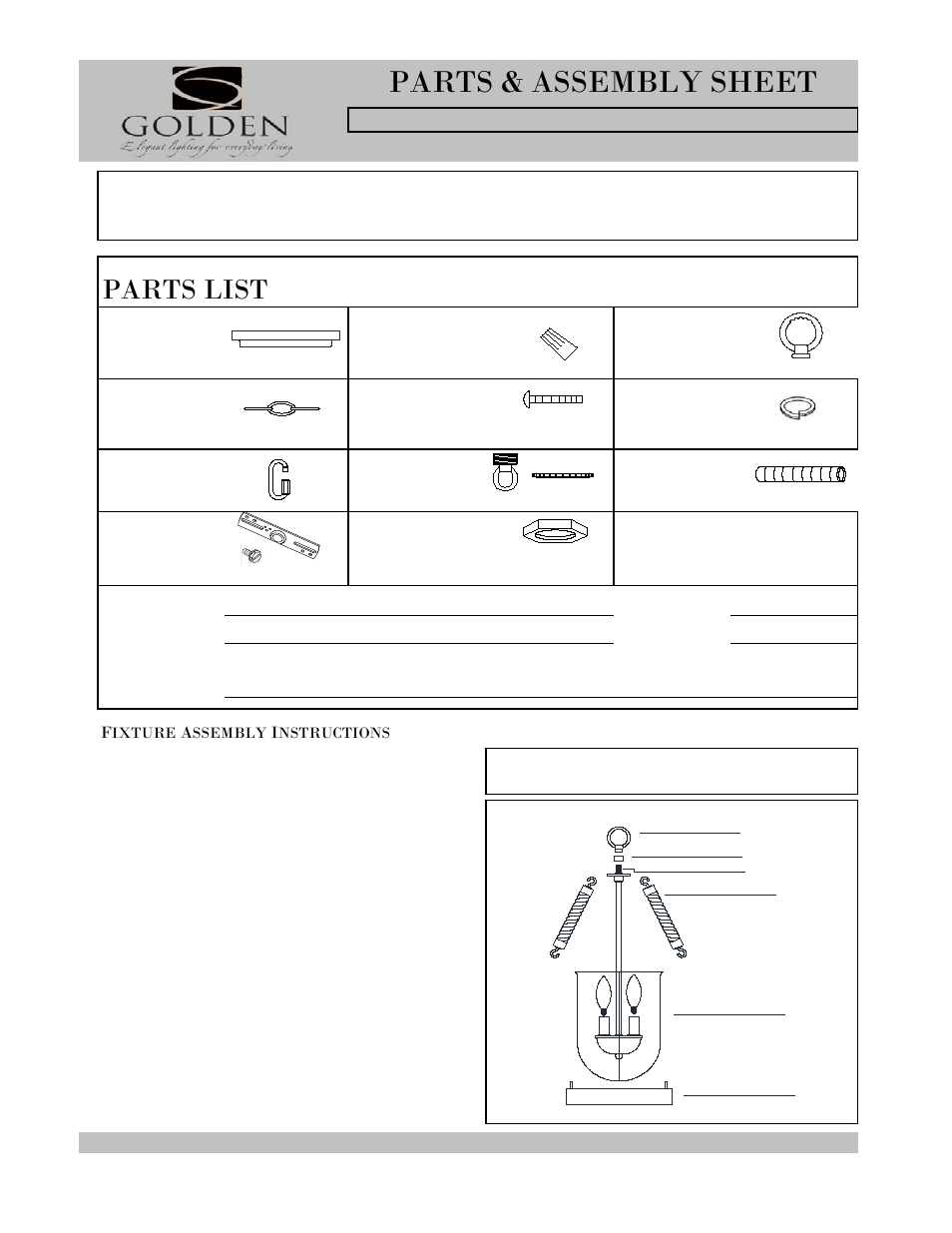 Golden Lighting 3086-3P CH User Manual | 3 pages