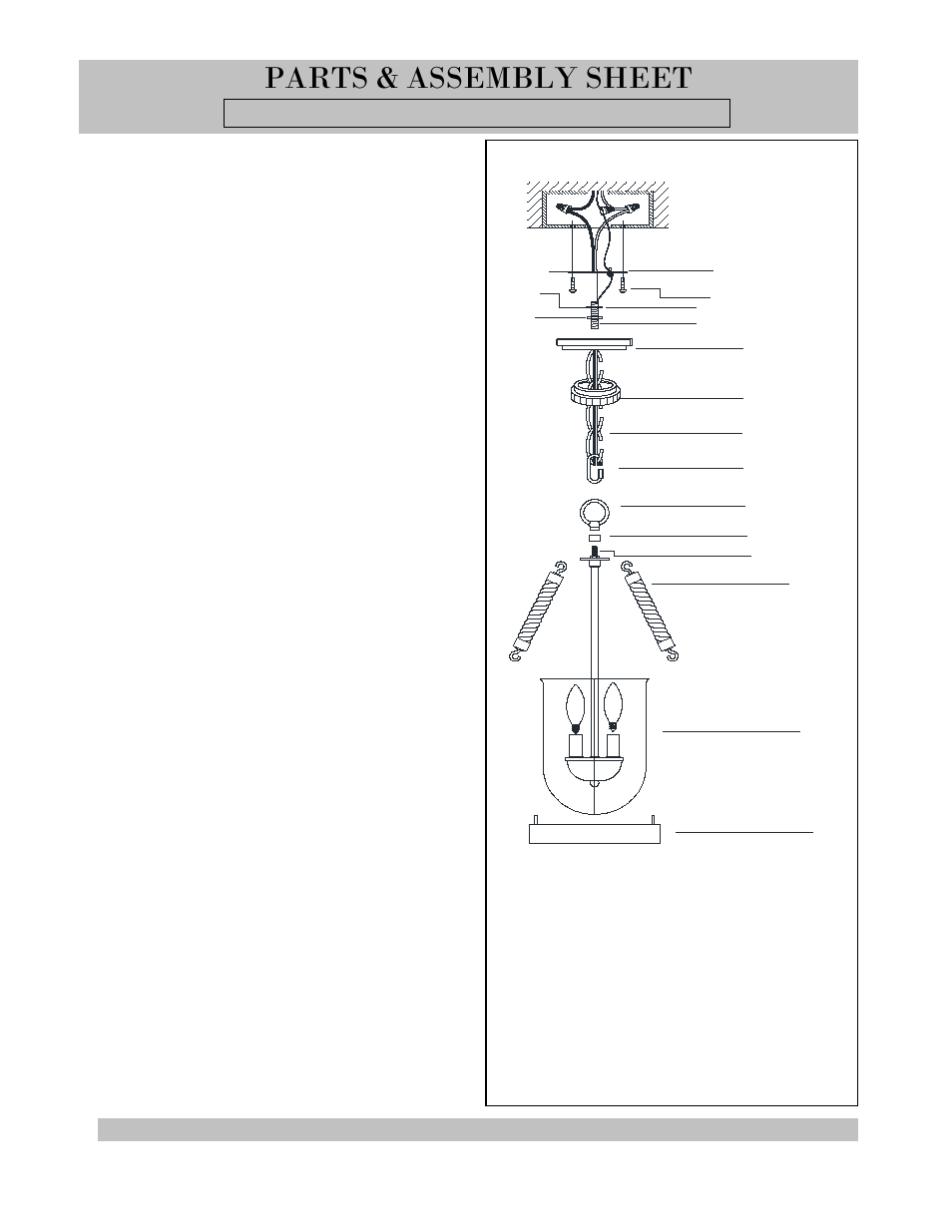 Parts & assembly sheet | Golden Lighting 3086-3P CH User Manual | Page 2 / 3