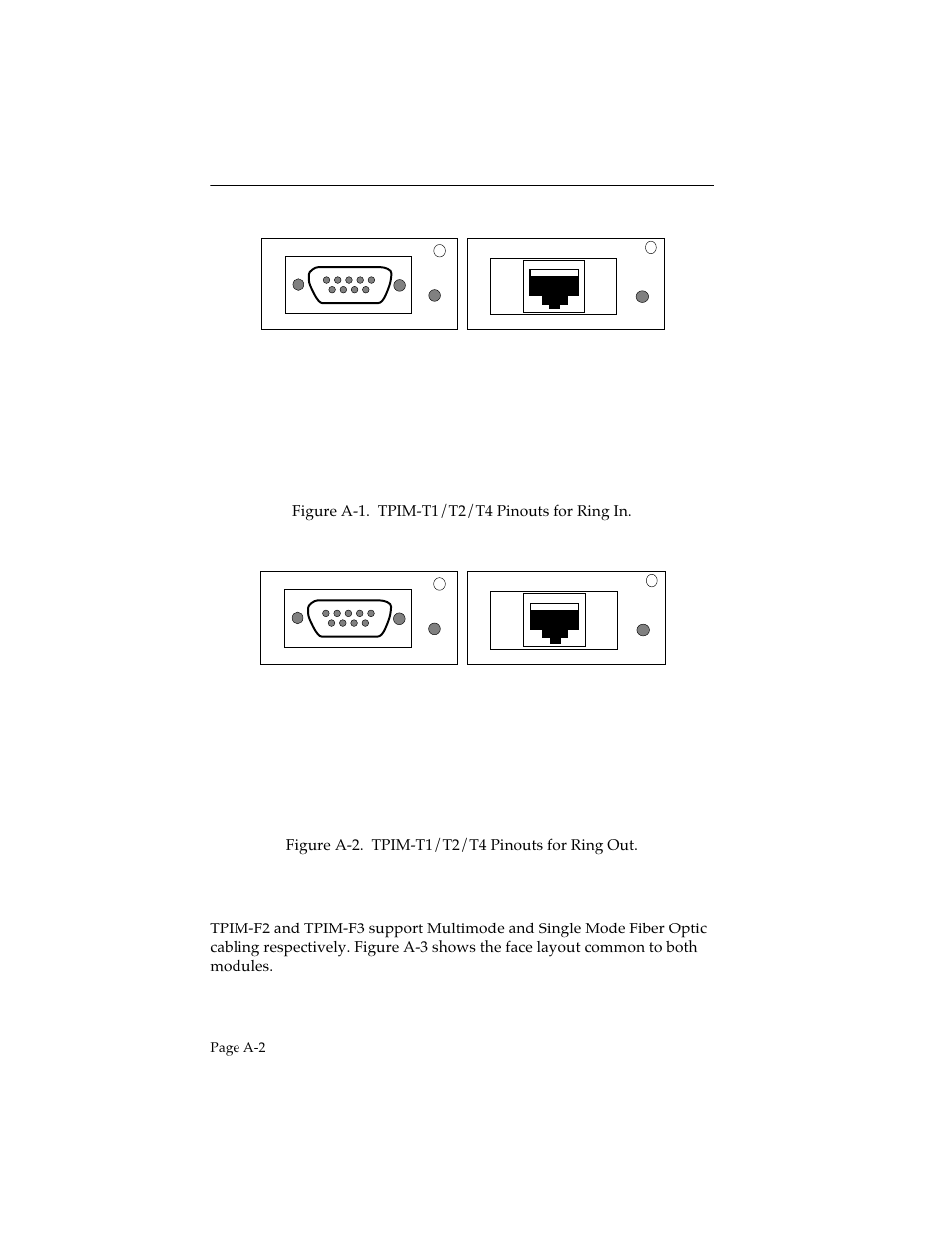 A.3 fiber optic tpim specifications, Fiber optic tpim specifications, Page a-2 | Cabletron Systems STHI User Manual | Page 69 / 77