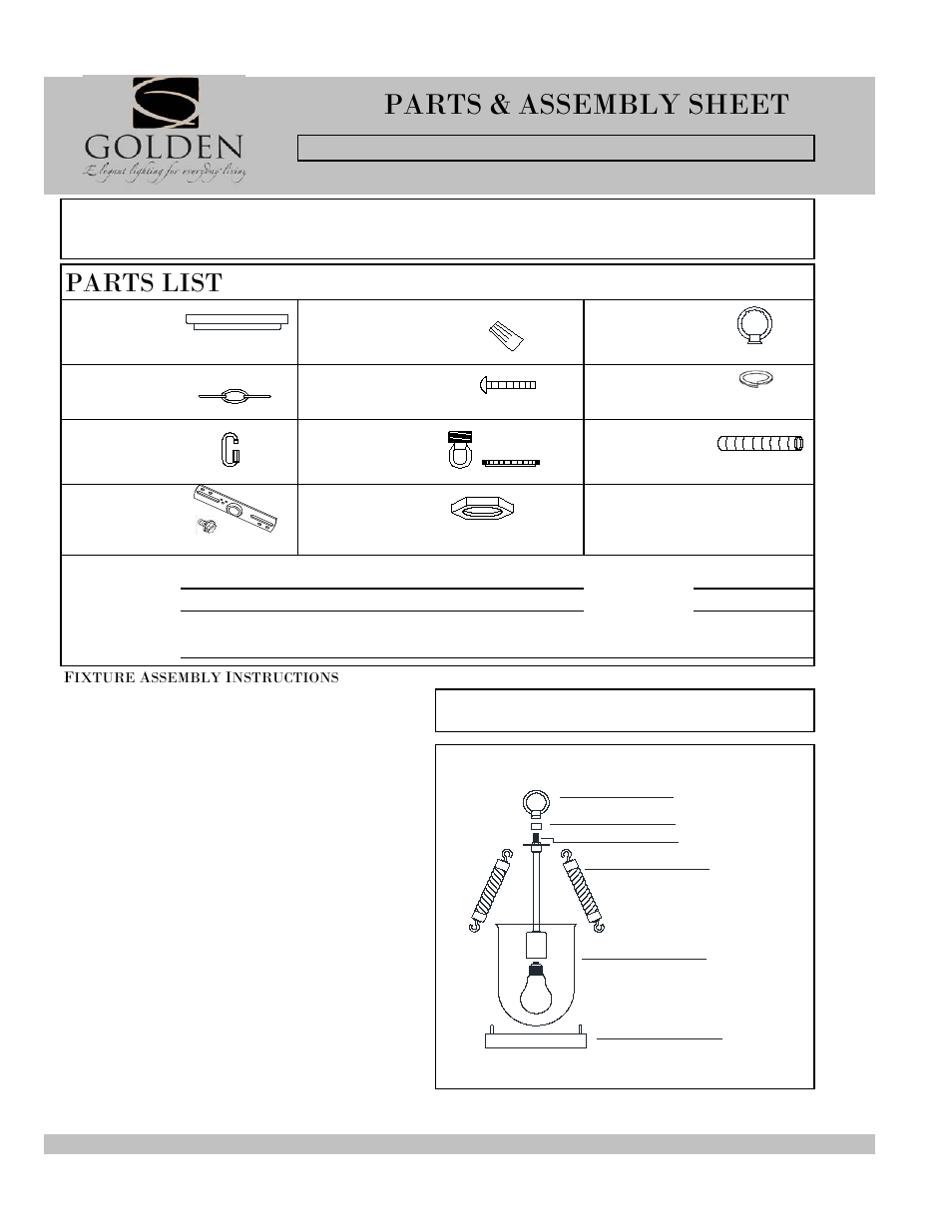 Golden Lighting 3086-M1L CH User Manual | 3 pages