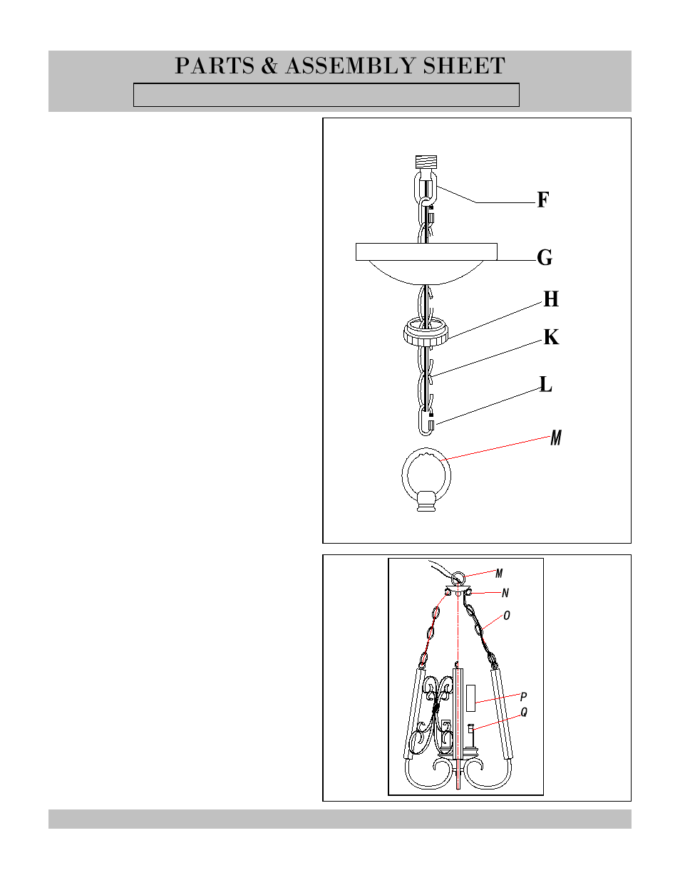 Parts & assembly sheet | Golden Lighting 3281-3P BI User Manual | Page 2 / 3